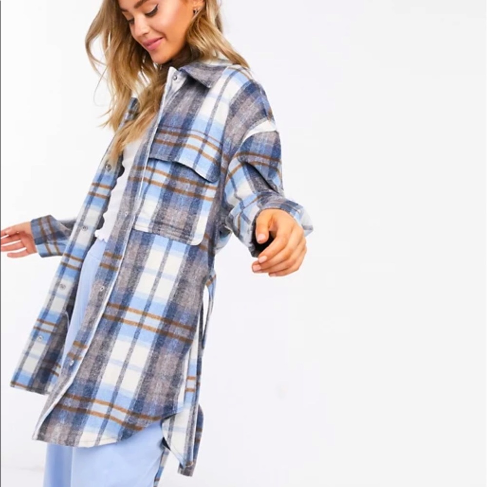 Stradivarius belted overshirt shacket